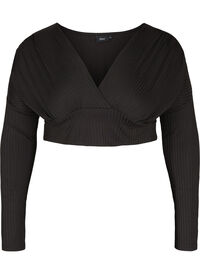 Cropped topp med lange ermer