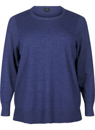 Langermet strikket bluse med splitt, Naval Academy Mel.