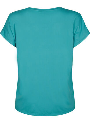 Kortermet trenings T-skjorte, Green-Blue Slate, Packshot image number 1