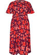Kjole med smocking og blomstertrykk, Lilla, Packshot image number 0