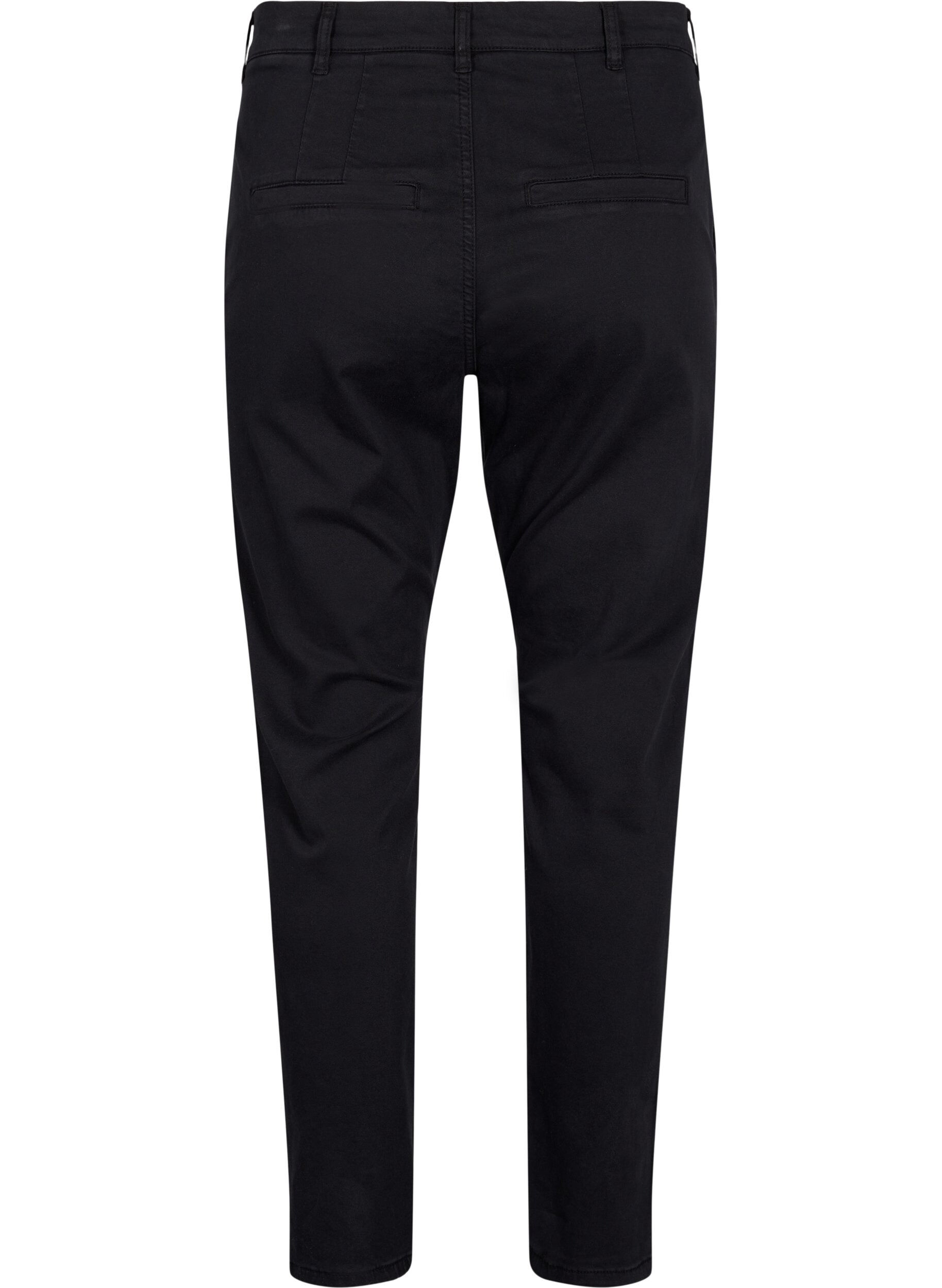 Zizzi Chinos i bomull, Black, Packshot image number 1