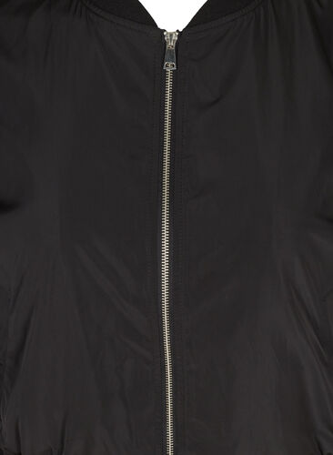 Bomberjakke med lommer, Black, Packshot image number 2