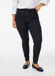Amy jeans med h&oslash;y midje og super tynn passform, Svart, Model image number 2