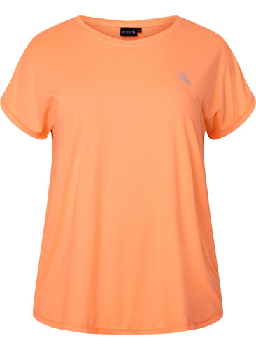 Kortermet trenings T-skjorte, Neon Orange, Packshot image number 0