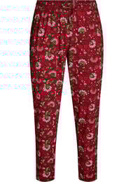 Bomulls pyjamasbukser med trykk, R&oslash;d