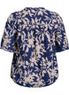 Bluse med trykk og 1/2 ermer, Bl&aring;, Packshot image number 1