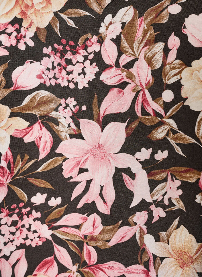 Viskosebluse med V-hals, Rosa, Packshot image number 2