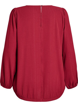 Zizzi Bluse med glitter, Mørk Bordeaux, Packshot image number 1