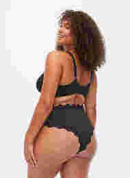 Truse med blondekant, 2 stk., Black, Model
