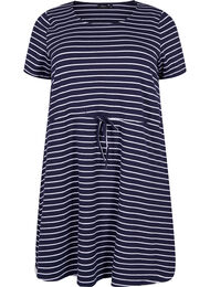 Kortermet tunika i bomull, Night Sky Stripe