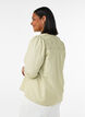 Bluse med smock og 3/4 ermer, Gr&oslash;nn, Model image number 2
