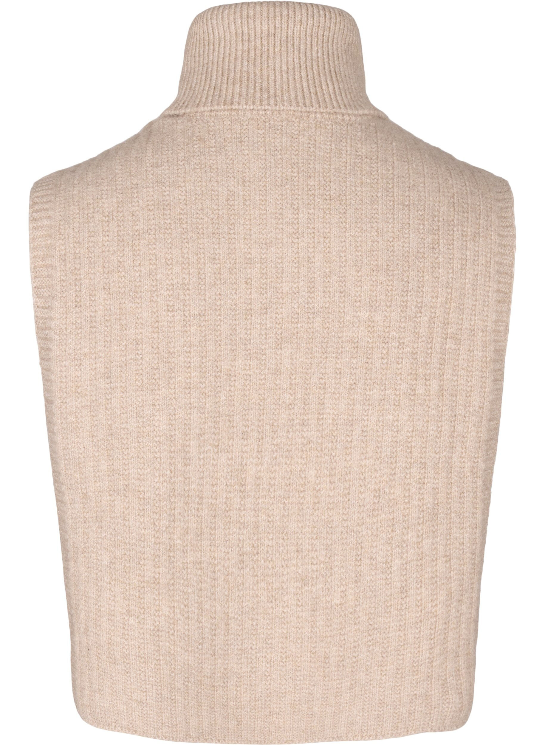 Zizzi Ribbestrikket halsvarmer, Silver Mink, Packshot image number 1