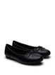 Wide fit - Ballerinas med en sløyfe, Svart, Packshot image number 1