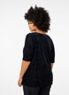 Kortermet bluse med leopardmønster, Black, Model image number 1