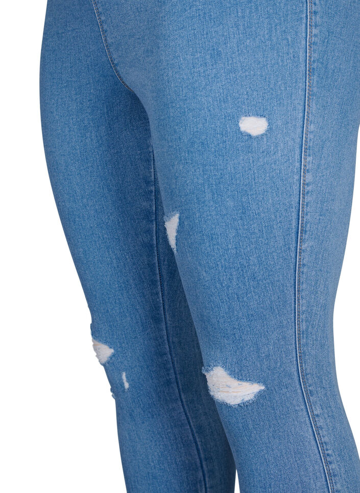 Rippede jeggings, Light Blue, Packshot image number 3