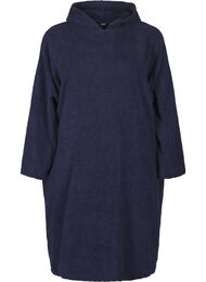 Terryponcho med hette, Navy Blazer
