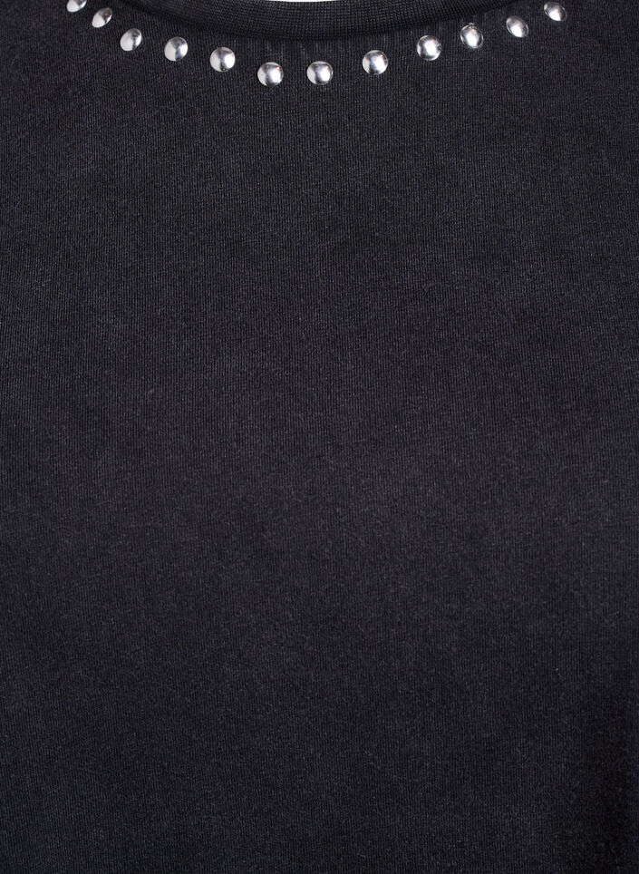 Økologisk bomulls-T-skjorte med nagler, Grey Wash Studs, Packshot