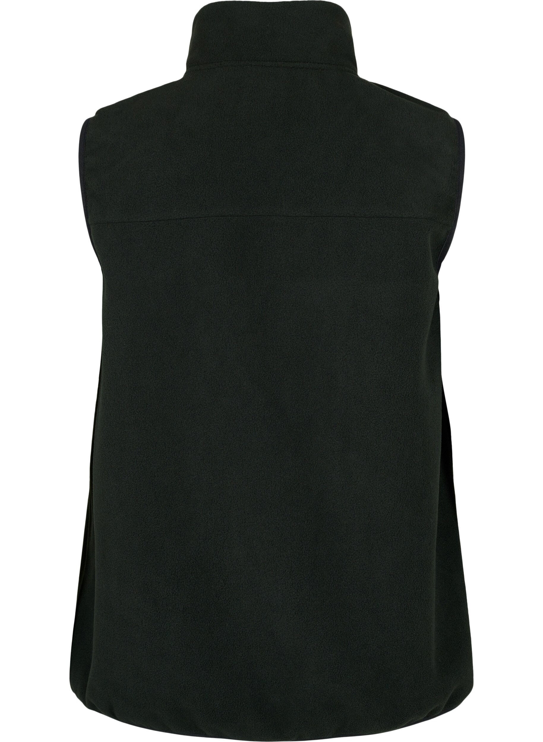 ZizziFleecevest med lommer, Svart, Packshot image number 1