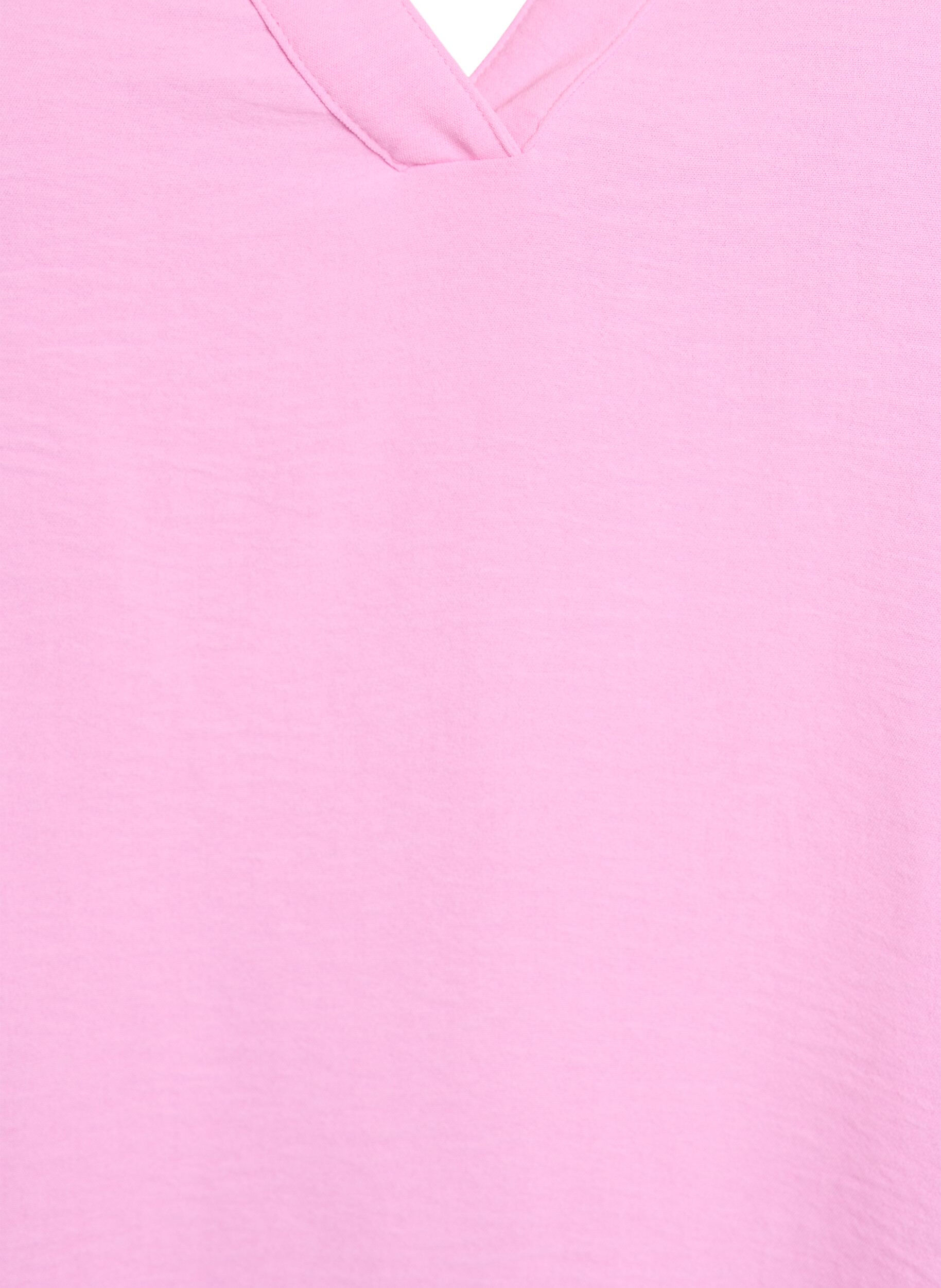 ZizziErmel&oslash;s overdel med rynkedetaljer, Rosa, Packshot image number 2