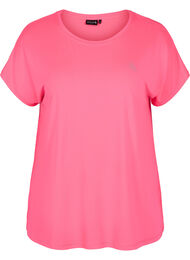 Ensfarget t-skjorte til trening, Neon pink