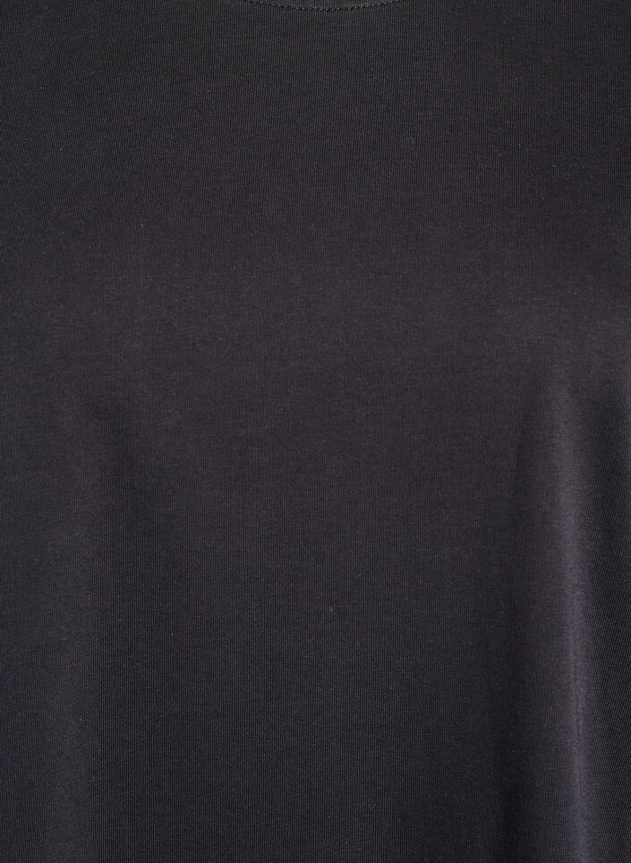 Oversized T-skjorte med halve ermer, Svart, Packshot image number 2