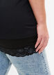2-pakk toppforlenger med blondekant, Black/Black, Model image number 3