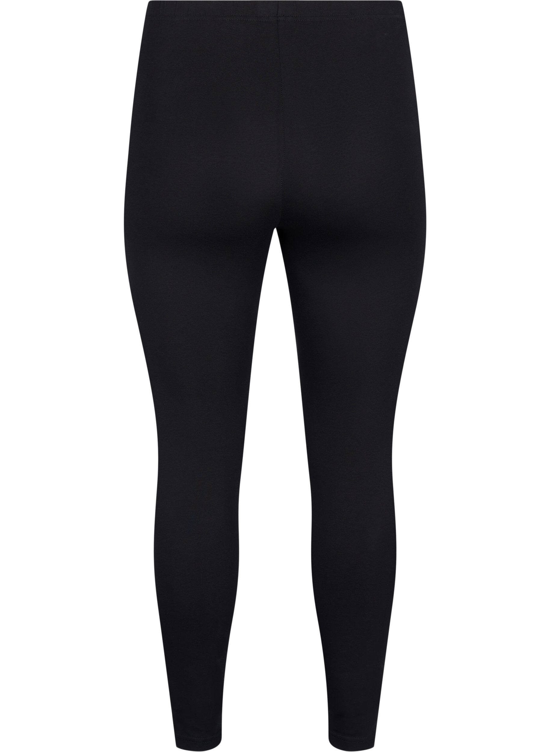 Zizzi2-pack bomull tights, Svart, Packshot image number 1