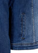 Kort dongerijakke i bomull, Blue denim, Packshot image number 3