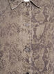 Kort denim skjortekjole med slangeprint, Brun, Packshot image number 2