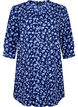 Blomstret tunika med 3/4 ermer, M. Blue Flower AOP, Packshot image number 0