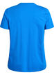 Basic T-skjorte i bomull med rund hals, Bl&aring;, Packshot image number 1