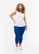 Basisleggings i viskose med 3/4-lengde, Bl&aring;, Model image number 1
