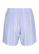 Stripete shorts i en blanding av lin og viskose, Blå, Packshot image number 1
