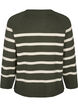 Strikket bluse med rund hals og striper, D. Bag Birch Stripe, Packshot image number 1