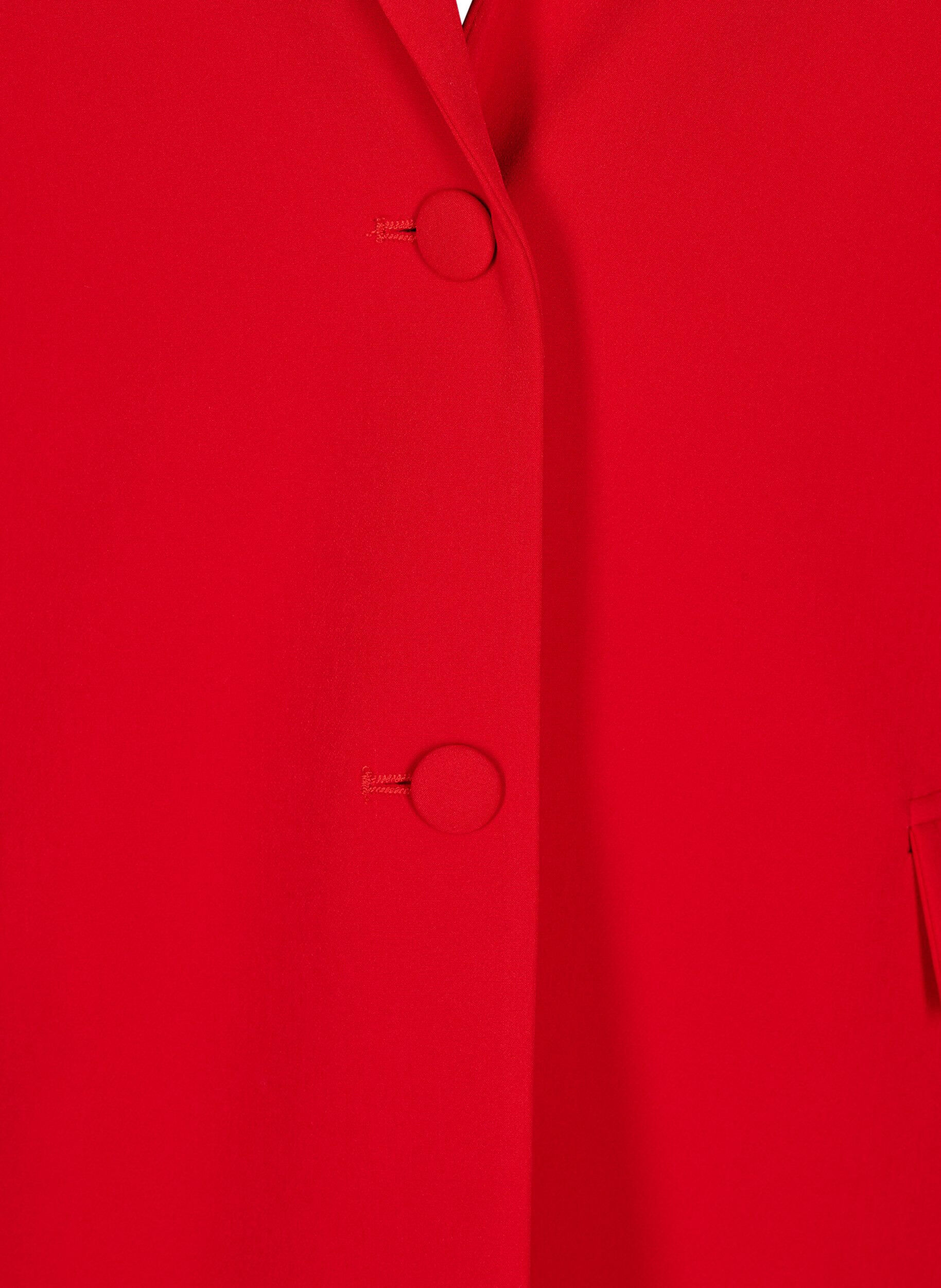 Zizzi Klassisk blazer med knappelukking, R&oslash;d, Packshot image number 2