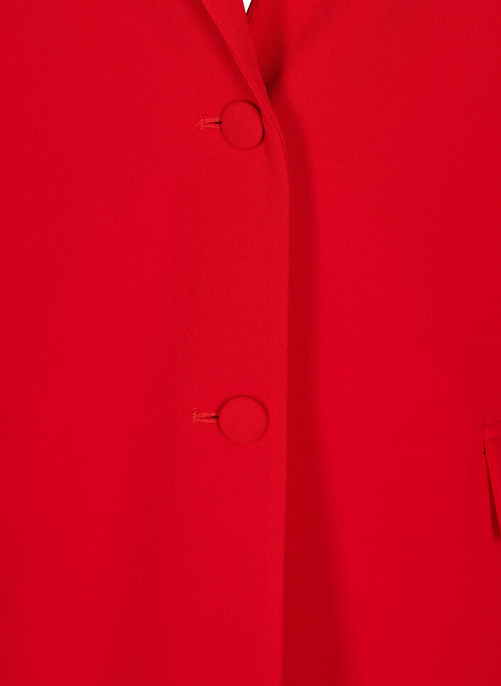 Klassisk blazer med knappelukking, Rød, Packshot image number 2