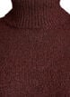 Ermeløs strikket vest med høy hals, Brun, Packshot image number 2