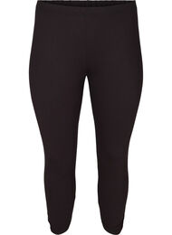 Basis 3/4-lengde leggings med rynkedetaljer, Black
