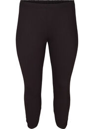 Basis 3/4-lengde leggings med rynkedetaljer, Black
