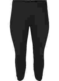 Basis 3/4-lengde leggings med rynkedetaljer, Black
