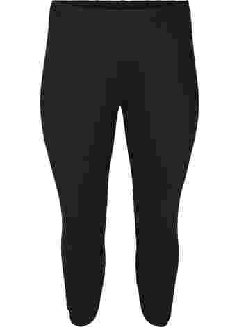 Basis 3/4-lengde leggings med rynkedetaljer