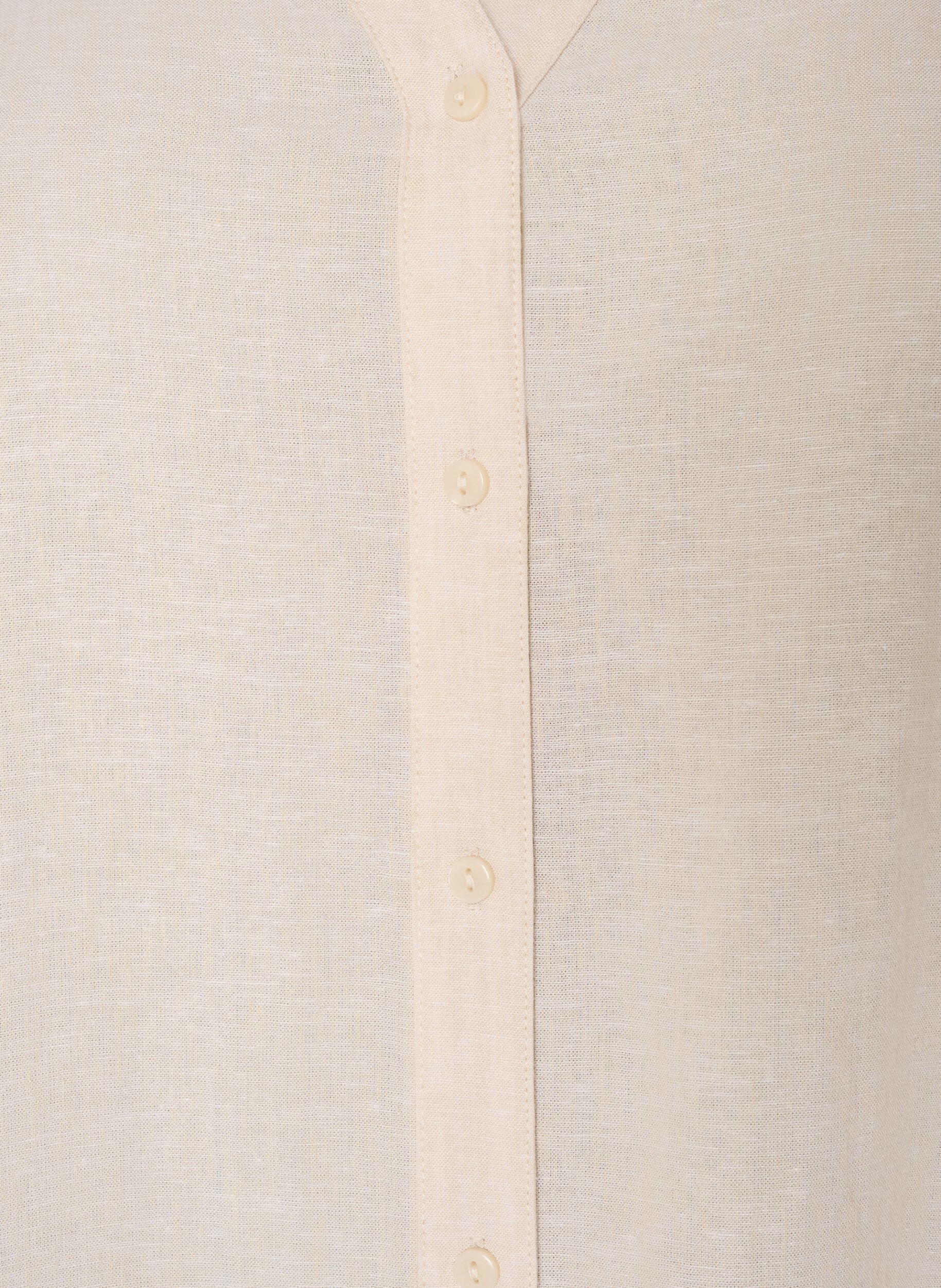 ZizziLang skjorte i lin og viskose, Beige, Packshot image number 2