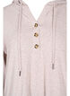 Melert bluse med hette, Natural Mel., Packshot image number 2