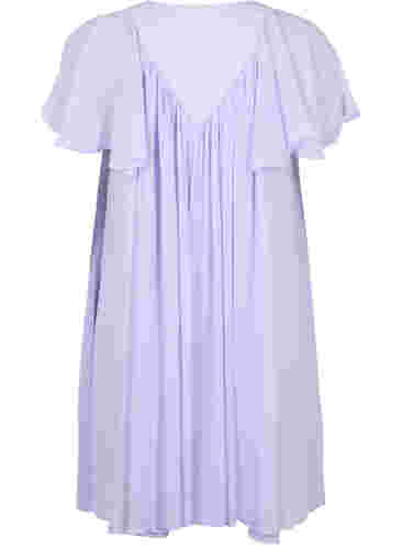 Løs kjole med korte ermer, Purple Heather, Packshot image number 1