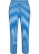 Stripete pyjamasbukser med h&oslash;y midje og vide ben, Bl&aring;, Packshot image number 0