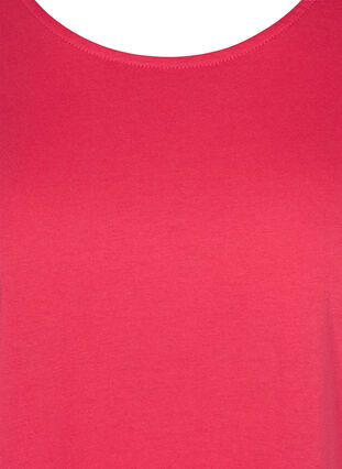 T-skjorte i bomullsmiks, Raspberry, Packshot image number 2
