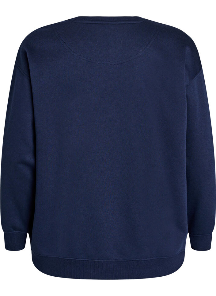 Sporty sweatshirt med trykk, Night Sky, Packshot