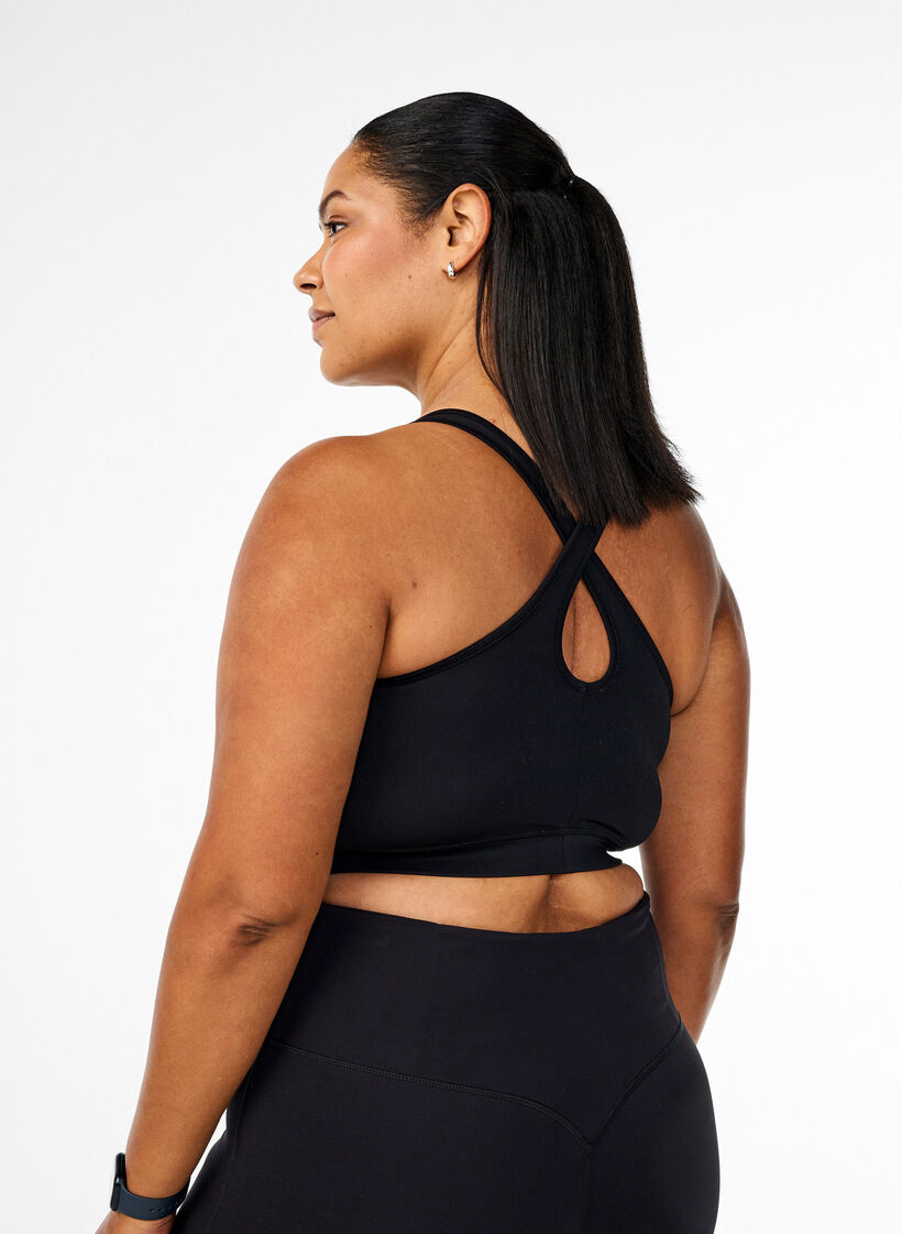 Sports-BH med frontlomme, Black, Model