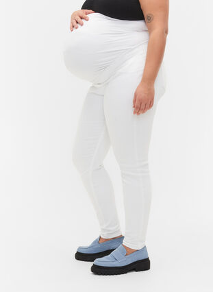 Jeggings til gravide i bomull, White, Model image number 1