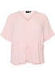 Bluse med tekstur og knytebelte, Rosa, Packshot image number 0
